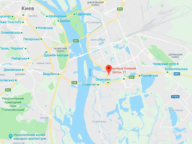 Контакти на карті